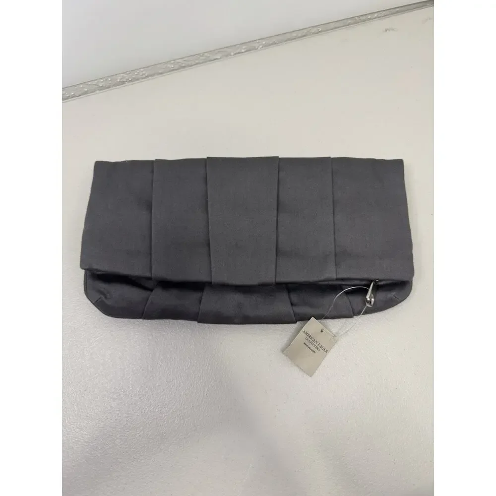 American Eagle silver / gray clutch wallet evening bag